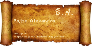 Bajza Alexandra névjegykártya